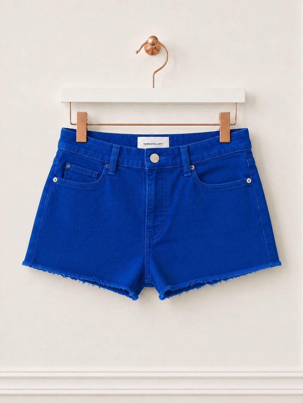 Current Elliott $178 Size 31 Blue High Rise Cutoff Denim Jean Short Shorts